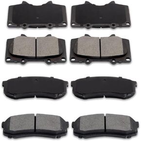 Front Rear Brake Pads 8pcs Ceramic Brake Kits Compatible with 2010-2019 Lexus GX460,2003-2009 Lexus GX470,2003-2019 Toyota 4Runner,2007-2014 Toyota FJ Cruiser,2001-2007 Toyota Sequoia