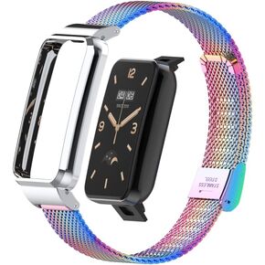 HOPMC Metal Bracelet Protective Frame and 18MM Steel Mesh Bayonet Strap For Xiaomi Mi Band 7 Pro Fashion Choice