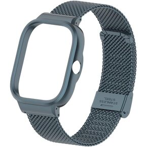 قابل للتعديل ومريح مع ساعة Redmi Watch 4 حزام معدني 22 مم من الفولاذ المقاوم للصدأ شبكة بديلة لساعة Redmi الذكية 4 in Kuwait