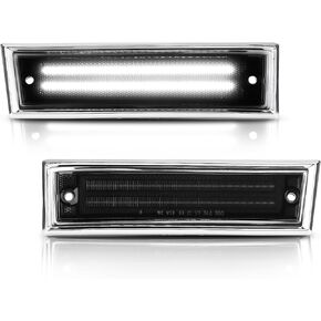 Bestview LED Side Marker Lights for 1981-1991 Chevy C10 C20 C30 GMC C1500 C2500 Suburban Blazer Jimmy Pickup Trucks, Front Fender Bumper side Marker Lights,Clear Lens（2PCS）