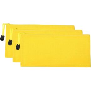 PATIKIL Waterproof Zipper File Bags, 3 Pack A4 Document Holders Pencil Pouch for Office, Blue