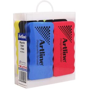 Artline Magnetic Whiteboard Eraser - Assorted (Pack of 4)