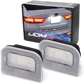 iJDMTOY OEM-Fit 3W Full LED License Plate Light Kit Compatible With Kia 2016-2020 Optima K5, 2023-up Sportage, Powered by 18-Piece Xenon White LED Diodes