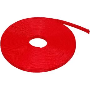 uxcell Expandable Sleeving, 3/8-inch 33ft Cable Sleeve, Red