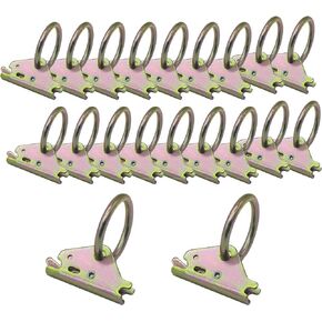 E Track O Ring 20 Pack Tie Down Anchors E Track Accessories in Tie Down E Track Rails for Pickup Trucks Garages, Barns, Enclosed Flatbed Trailers,1500 lbs, Heavy Duty Steel