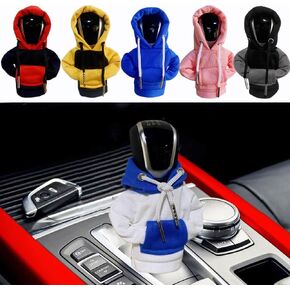 Car Gear Shift Knob Hoodie Cover, Car Gearshift Hoodie, Funny Gear Stick Shifter Hoodie for Winter Car Accessories (Black)