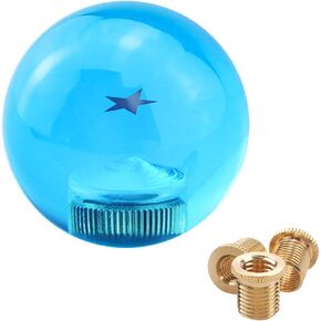 Round Ball Shift Knob for Most Manual Automatic Cars Universal Dragon Ball Gear Shift Knob with 3 Adapters M8x1.25, M10x1.25, M10x1.5(Yellow 1 Stars)