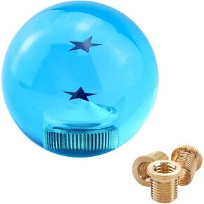 Round Ball Shift Knob for Most Manual Automatic Cars Universal Dragon Ball Gear Shift Knob with 3 Adapters M8x1.25, M10x1.25, M10x1.5(Yellow 1 Stars)