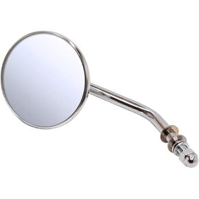 Chrome Early Style 3" Round Mirror for LEFT or RIGHT Side WITH Adjustable Arm - Fits ALL Harley Sportster and Big Twin Models