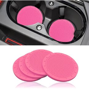 4PCS Car Cup Holder Insert Coaster Anti Slip Universal Vehicle Interior Accessories Suitable for Most Car Interior Accessories for Women Men (Black)