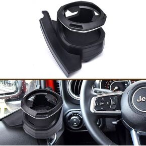 Cup Holder for Jeep Wrangler JL JLU 4XE/Jeep Gladiator JT 2018-2024, Door Mount Bottle Drink Cup Holder for Jeep Wrangler JL Accessories/Jeep Gladiator JT Accessories(Left Side)