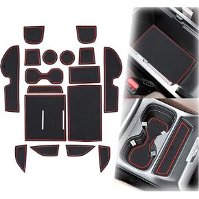 for 2023 Honda CRV Accessories Car Gate Slot Mats for 2023 2024 Honda CR-V Auto Interior Trim Door Slot Pads, Console Custom Liner Mats,Non-Slip Cup Holder Insert Mat Cup Mat 17Pcs (White-Trim)
