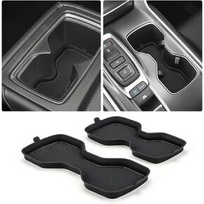 Auovo Cup Holder Inserts Coaster Compatible with Honda Accord 2018 2019 2020 2021 2022 Silicone Cup Mat Pad Car Interior Decoration (2-pcs kit, Black)