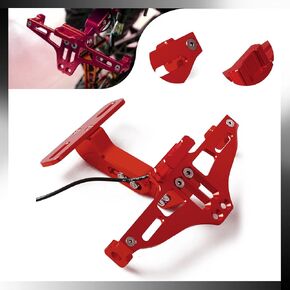 Motorcycle Rear Tail Tidy Number License Plate Bracket Holder Eliminator with Light Compatible with MT-01 MT-03 MT-07 MT-09 MT-10 YZF R1 R3 R6 R25 CBR500 CBR250 CBR300R CBR400RR CBR400F (Black)