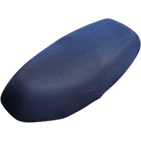LIOOBO Motorcycle Seat Cover Scooter Moped Seat Cushion Heat Insulation Cover Dacron Elastic Blue Size L