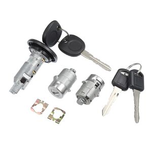 NO.15298923/15298924 / Outer/Car Ignition Switch Lock Cylinder Door Lock Set/with Keys for Chevy Silverado for GMC Sierra/Durable/Metal / 1 Set/Black