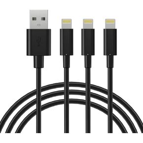 Marchpower Lightning Cable 3FT, iPhone Cable 3FT MFi Certified, 3Pack iPhone Charging Cable Charger Cord for iPhone 14 Plus 13 12 11 Pro Max Mini XR Xs X 8Plus 7Plus 6S 6 5S iPad Pro Air iPod - Black