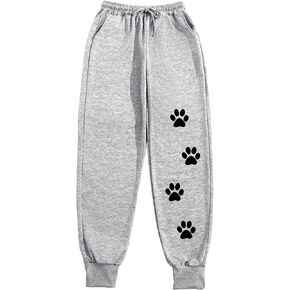 Floerns Women's Cartoon Graphic Print Drawstring Elastic Waist Jogger Pants