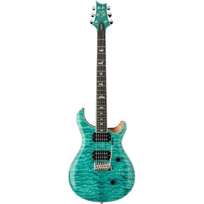 PRS Guitars 6 String SE Custom 24 Electric Guitar, Turquoise with Gig Bag, Right, (107993::TU:)