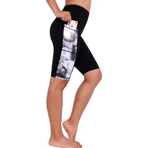 Womens Half Tights Fitness Running Yoga Shorts Pants with Pockets
