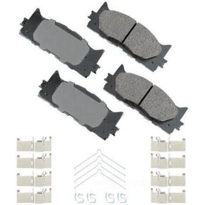 Akebono ACT1222A Ultra-Premium Ceramic Front Disc Brake Pads , GREY