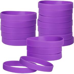 25PCS Silicone Bracelets Wristbands for Kids Teens,Blank Rubber Wristbands Elastic Universal Bracelets Rubber Wholesale Bracelet Bands Bulk
