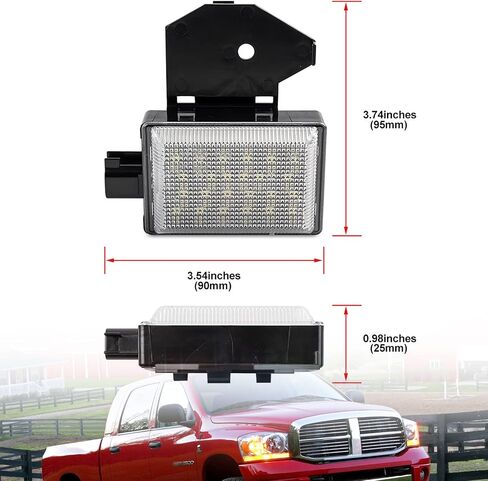 NSLUMO LED Under Hood Light & Harness Assembly Compatible w/ 2009-2018 Dodge Ram 1500 2500 3500 Pickup Truck, 6000K 30-SMD White Led Hood Engine Compartment Lamp Kit OEM ‎68395126AA in Saudi Arabia
