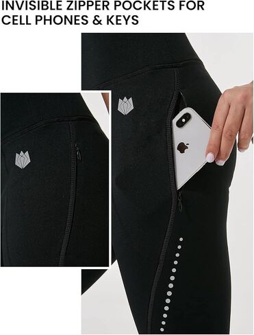 FitsT4 الحراري صوف مبطن الدراجات الجوارب الشتاء المشي لمسافات طويلة مقاومة للماء تشغيل السراويل النساء الطقس البارد جيوب البريدي in Kuwait