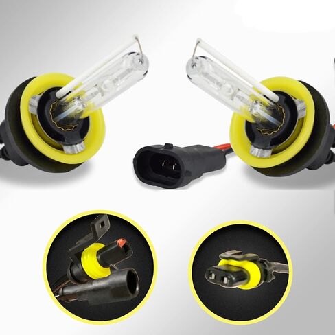 مصابيح بديلة HID Xenon H11 H9 H8 6000K (زوج واحد) باللون الأبيض الماسي in Saudi Arabia