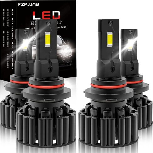 Fit for Hyundai Sonata (2015-2019) LED Bulbs 40000LM Super Bright 9005 + 9005 High/Low Beam, Plug and Play Quick Installation, 6500K Cool White Light, Pack of 4 in Kuwait