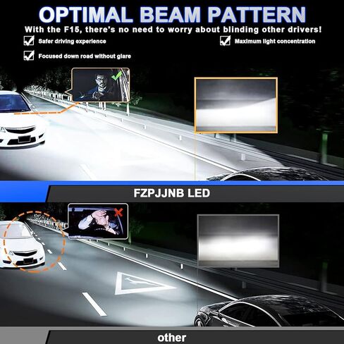 Fit for Hyundai Sonata (2015-2019) LED Bulbs 40000LM Super Bright 9005 + 9005 High/Low Beam, Plug and Play Quick Installation, 6500K Cool White Light, Pack of 4 in Kuwait