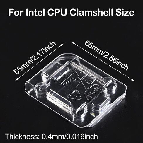 صينية حافظة وحدة المعالجة المركزية لـ Intel، حامل صندوق حماية بلاستيكي صدفي لـ Intel 775/1155/1151/1150/1156، غلاف بلاستيكي سميك، مع 10 قطع حقيبة مضادة للكهرباء الساكنة + ملصق + غلاف فقاعي، 10 قطع in Saudi Arabia
