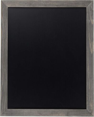 MyGift Wall Mounted Large Chalkboard Sign with Rustic Gray Wood Frame Erasable Blackboard Memo Board, Menu Sign, 15 x 13-Inch in Saudi Arabia