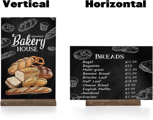 Tosnail 12 Pack 6 x 9 Inches Chalkboard Signs with Stand, Double Side Vintage Tabletop Chalkboard, Message Board, Small Chalkboard Table Sign, Menu Sign for Events, Party in Saudi Arabia