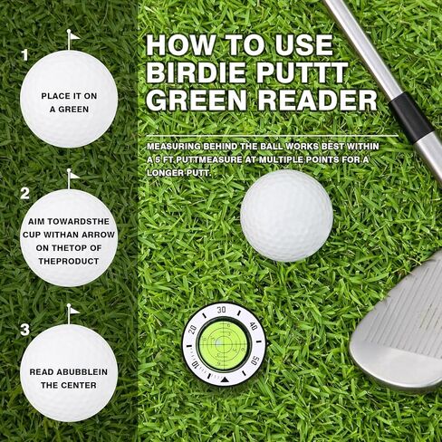 Golf Green Reader With Iron Box,Golf Ball Marker With High Precision Green Reading, Magnetic Golf Ball Marker for Hat Clip,Golf Accessories Golf Gifts for Father's Day, Christmas and Holidays in Saudi Arabia