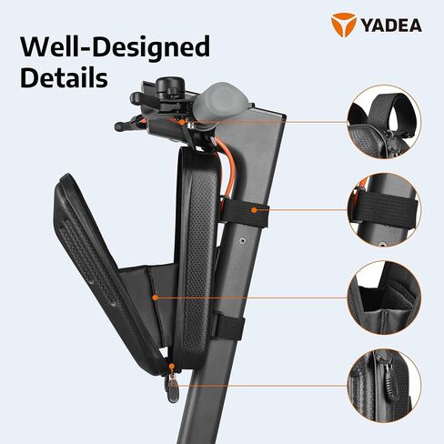 حقيبة سكوتر مقاومة للماء من YADEA، معلقة أمامية، حقيبة مقود متينة من مادة EVA للسكوتر الكهربائي/الدراجة الكهربائية/الدراجة الهوائية/الدراجة النارية لحمل أدوات الشاحن، سعة كبيرة 3 لتر in Kuwait