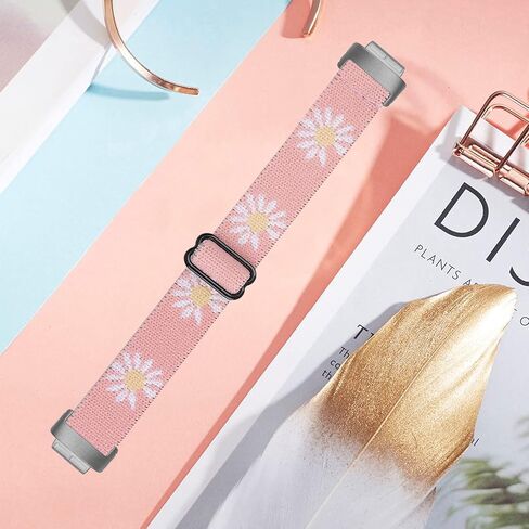 متوافق مع Fitbit Inspire 3 أربطة مرنة من النايلون/السيليكون الناعم المسامي للنساء in Kuwait