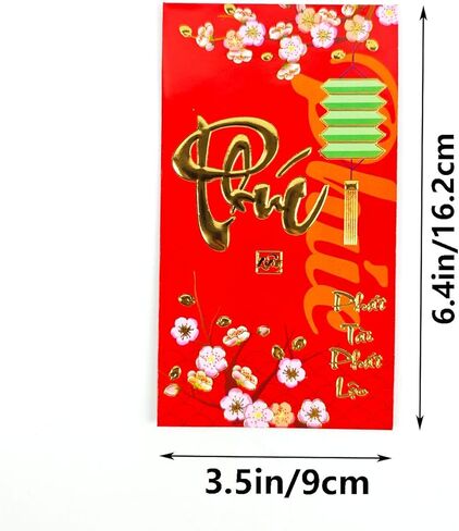 2024 Asian Vietnamese New Year Red Envelopes, 30pcs Vietnamese Lucky Money Red Packets, Dragon Year Red Envelopes Vietnam Lunar New Year Decorations/Phong Bì Màu Đỏ Năm Mới Á Việt 2024 in Saudi Arabia