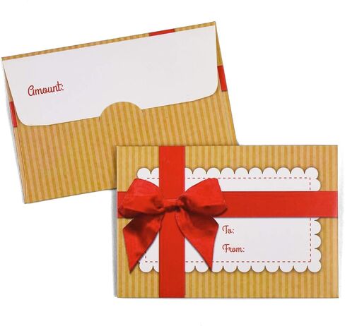 100 Guardian Gift Card Envelopes, 2-1/2" x 3-5/8" (Red Bow) in Saudi Arabia