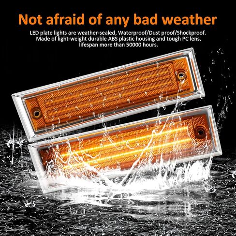 أضواء علامة جانبية LED من Bestview لشاحنات 1981-1991 Chevy C10 C20 C30 GMC C1500 C2500 Suburban Blazer Jimmy Pickup Trucks، مصابيح علامة جانبية للمصد الأمامي، عدسات شفافة (قطعتان) in Kuwait