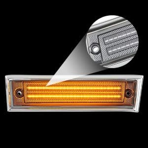 أضواء علامة جانبية LED من Bestview لشاحنات 1981-1991 Chevy C10 C20 C30 GMC C1500 C2500 Suburban Blazer Jimmy Pickup Trucks، مصابيح علامة جانبية للمصد الأمامي، عدسات شفافة (قطعتان) in Kuwait