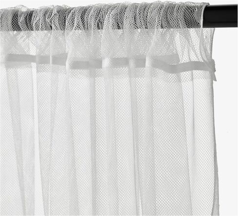 IKEA LILL Curtains Sheer Net White 2 Panels 110 X 98 Canopy Room Divider Voile in Saudi Arabia