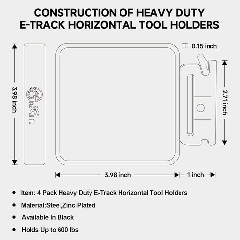 4 عبوات من حامل أدوات المسار الإلكتروني لحامل الأدوات الأفقي للمسار الإلكتروني | ملحقات المسار الإلكتروني للمقطورة المغلقة لتأمين منظم حامل الأدوات للحامل الأفقي لأداة المسار الإلكتروني/مسار المسار الإلكتروني | مربع المسار الإلكتروني in Kuwait
