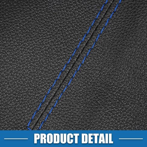 Universal Shift Boot Cover Car Shift Knob Boot Dust Cover Blue Seams Faux Leather Black in Saudi Arabia