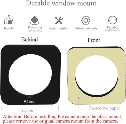 2 حزمة حامل نافذة متوافق مع بطارية Google Nest Cam، حامل كاميرا لاصق بدون براغي دعامة تثبيت كاميرا لاصقة كاميرا أمان خارجية مثبتة على الحائط الزجاجي بدون انعكاسات in Kuwait