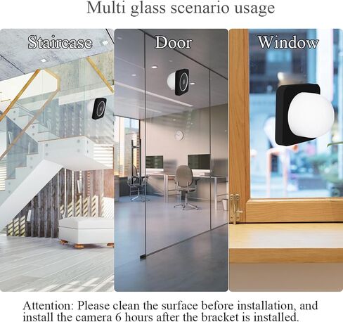 2 حزمة حامل نافذة متوافق مع بطارية Google Nest Cam، حامل كاميرا لاصق بدون براغي دعامة تثبيت كاميرا لاصقة كاميرا أمان خارجية مثبتة على الحائط الزجاجي بدون انعكاسات in Kuwait