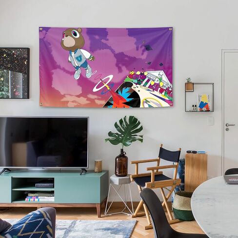 The Old Kanye 3X5 Ft Music Singer Funny Tapestry Clubs الحفلات الموسيقية الحانات مهاجع الجامعة غرف المعيشة غرف النوم أماكن الترفيه والتسلية، مع 4 حلقات نحاسية in Saudi Arabia