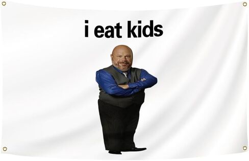 أنا أكل الاطفال العلم 3x5Ft بيرترام مضحك نسيج لغرفة النوم الكلية الرجال رجل كهف فرات غرفة نوم آرت ديكو جدار العلم in Kuwait