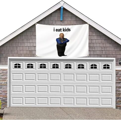 أنا أكل الاطفال العلم 3x5Ft بيرترام مضحك نسيج لغرفة النوم الكلية الرجال رجل كهف فرات غرفة نوم آرت ديكو جدار العلم in Kuwait