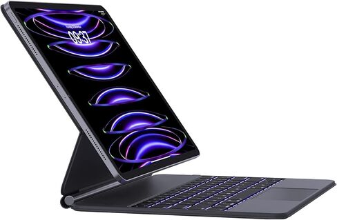 لوحة مفاتيح AUSDOM iPad Pro 12.9: حافظة لوحة مفاتيح بلوتوث مغناطيسية عائمة على الطراز السحري مع لوحة تتبع ذكية، لوحة مفاتيح لاسلكية بإضاءة خلفية قابلة لإعادة الشحن لجهاز iPad Pro 12.9 بوصة (الجيل السادس والخامس والرابع والثالث) in Kuwait